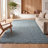 Sinclair Pata Hand Woven Chunky Jute with Fringe Light Blue/Gray Rug-344767393