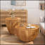 Ensemble de tables basses en forme de seau de style rétro avec rangement, parfait pour le bureau, la salle à manger et le salon (ensemble de deux)