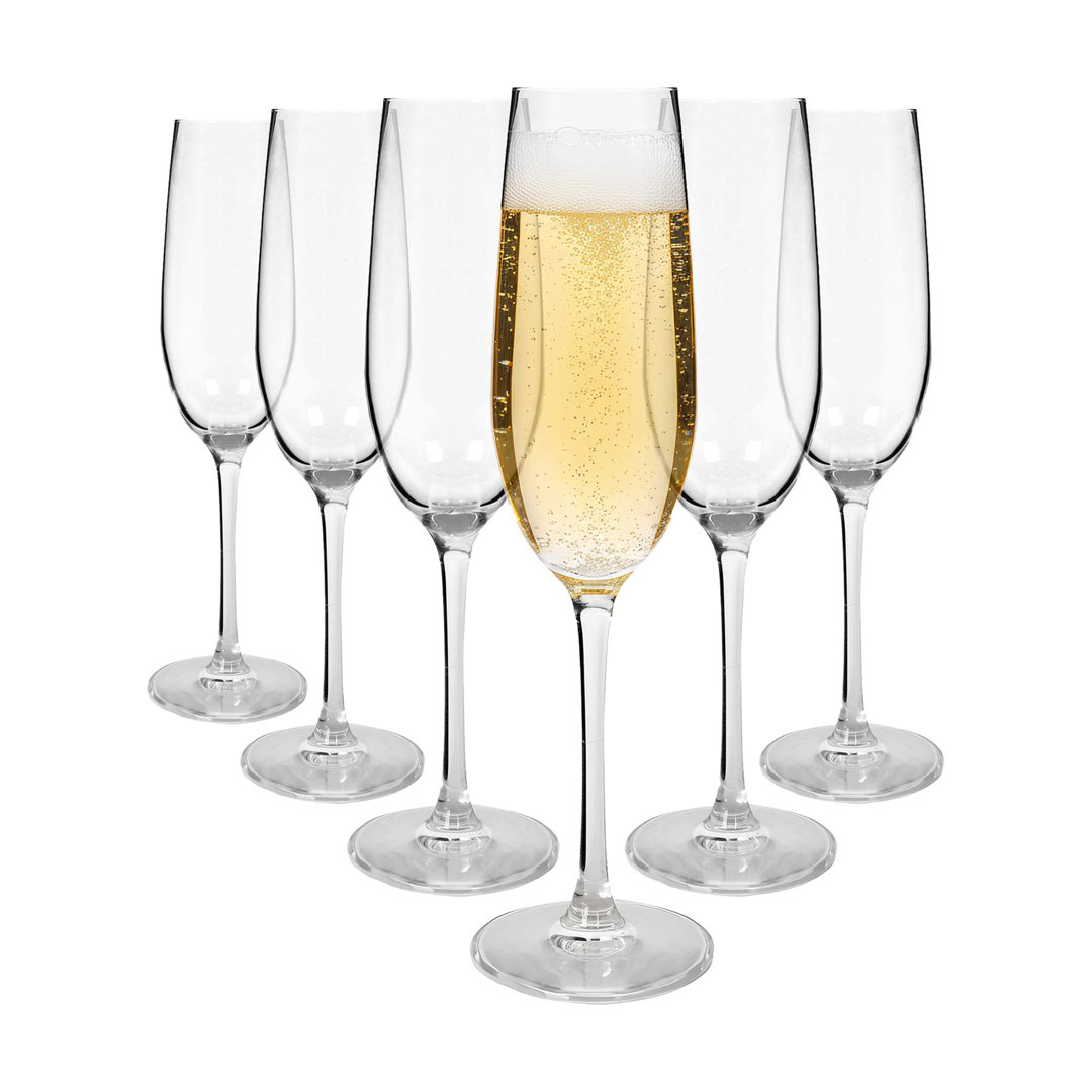 Argon Tableware Mayfair Crystal Champagne Flutes - 210ml - Pack of 6