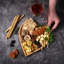 Assiette de service cœur en bois d'olivier 10 po