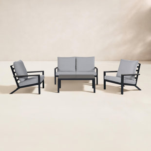 Landing 4 Piece Sofa Seating Group with Cushions (Set of 4)