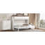 Lit escamotable simple avec 3 tiroirs, blanc