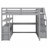 Loft Bed With Desk And Shelves, Two Built-In Drawers, Storage Staircase-869583723