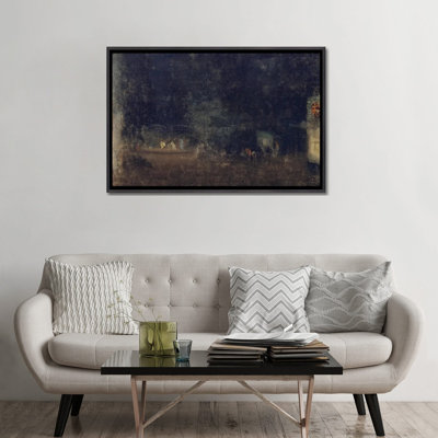 Nocturne In Black And Gold The Gardens - Wall Art Print - Framed Canvas