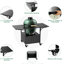 Table de barbecue extérieure pour Big Egg - Type de cuisson, structure métallique avec deux surfaces pliables, peut accueillir des grilles jusqu'à 53 cm (21 pouces), construction en fer, grand espace de rangement pour les ustensiles, installation simple, mobile et