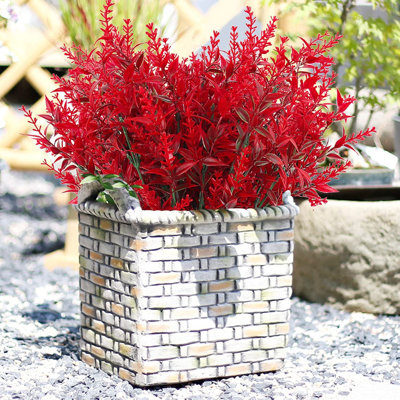 UV Resistant Fake Lavender for Indoor/Outdoor Decor, Weddings, and Table Arrangements-No Container