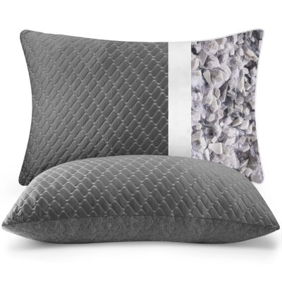 Ice Feeling Charcoal Square Cotton Pillow (pack Of 2)