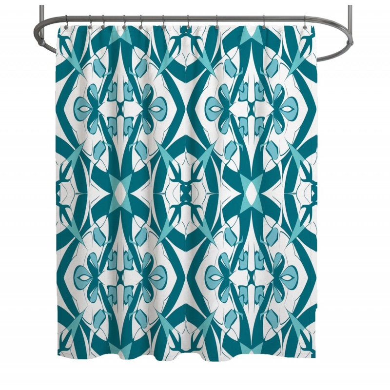Rideau de douche géométrique - Art Bathroom Decor_12478