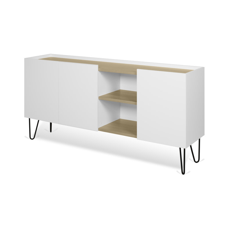 Tynan 180cm Sideboard, White/Oak