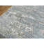 Tapis de la surface en soie 5 pi 11 po x 9 po main one-of-kind noué la blue