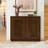 Mid Century Modern Fluted Hollowed Out Sideboard Cabinet with 2 Outlet Holes, Buffet Cabinet with Storage, Walnut Storage Cabinet for Living Room, Entryway, Hallway, Dining Room, Kitchen-1099040591