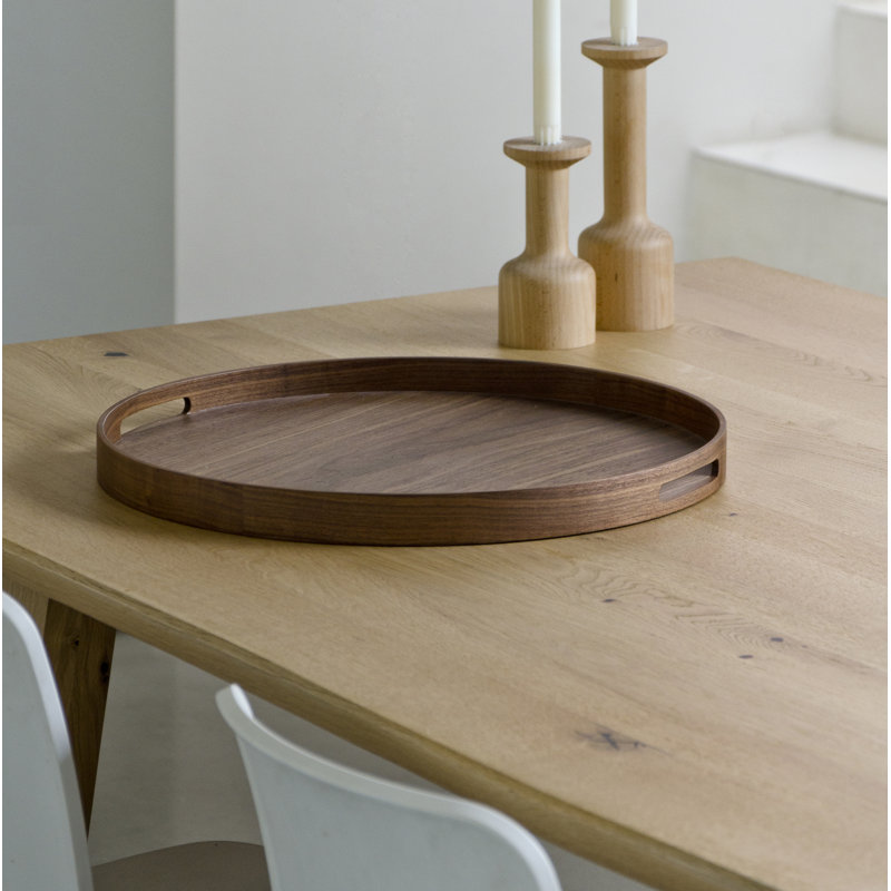 Menahan Solid Wood Tray, Walnut, 3.5cm H x 45cm W x 45cm L