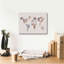 «World Map Flowers (Light)» par Design Fabrikken, art mural épique sur toile 16 po x 12 po-102013646