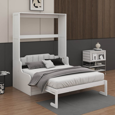 Grand lit escamotable avec coussin