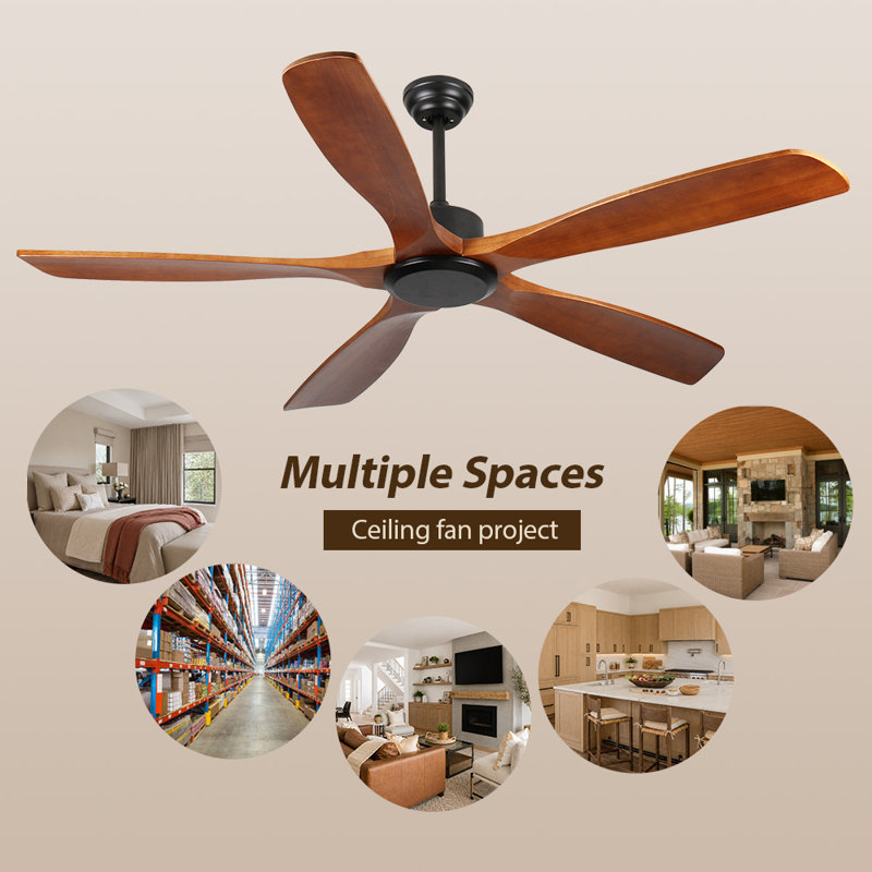 60-Inch wood Ceiling Fan Without light