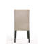 Chaise d'appoint en lin brun clair et finition noire rétro, ensemble de 2