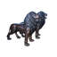 Paire de statues de lions géants en bronze de la collection Nifao, décorations majestueuses de la faune 78 po x 24 po x H 57 po