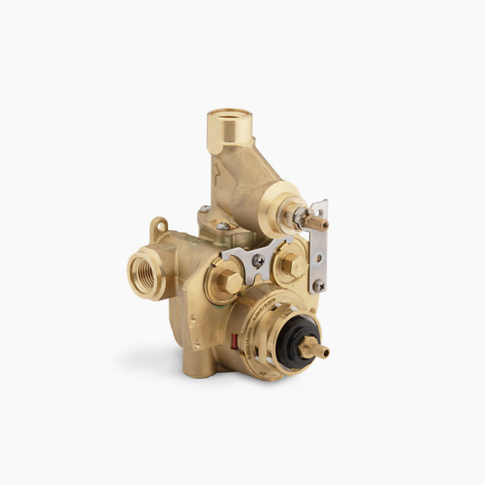 Mastershower® Thermostatic Valve with Integrated Volume Control and Stops Kohler