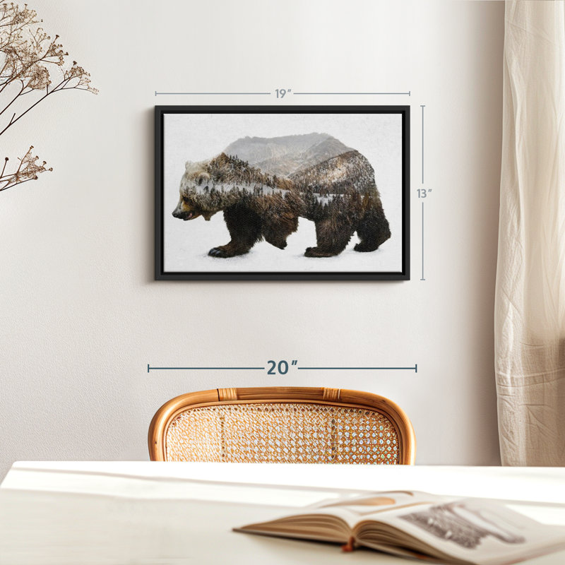 «The Kodiak Brown Bear», reproduction sur toile, H 13 po x l 19 po