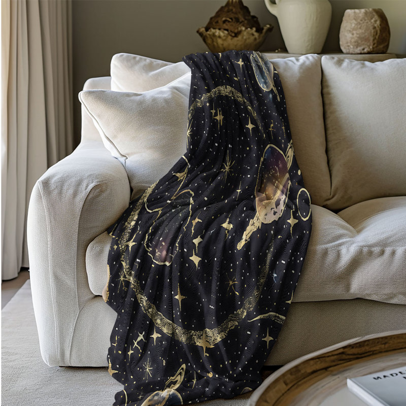Stellar Constellation Cosmos - 1 pièce Sherpa Premium, Grand lit