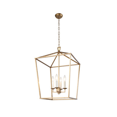 Belicia 4 - Light Dimmable Lantern Geometric Chandelier