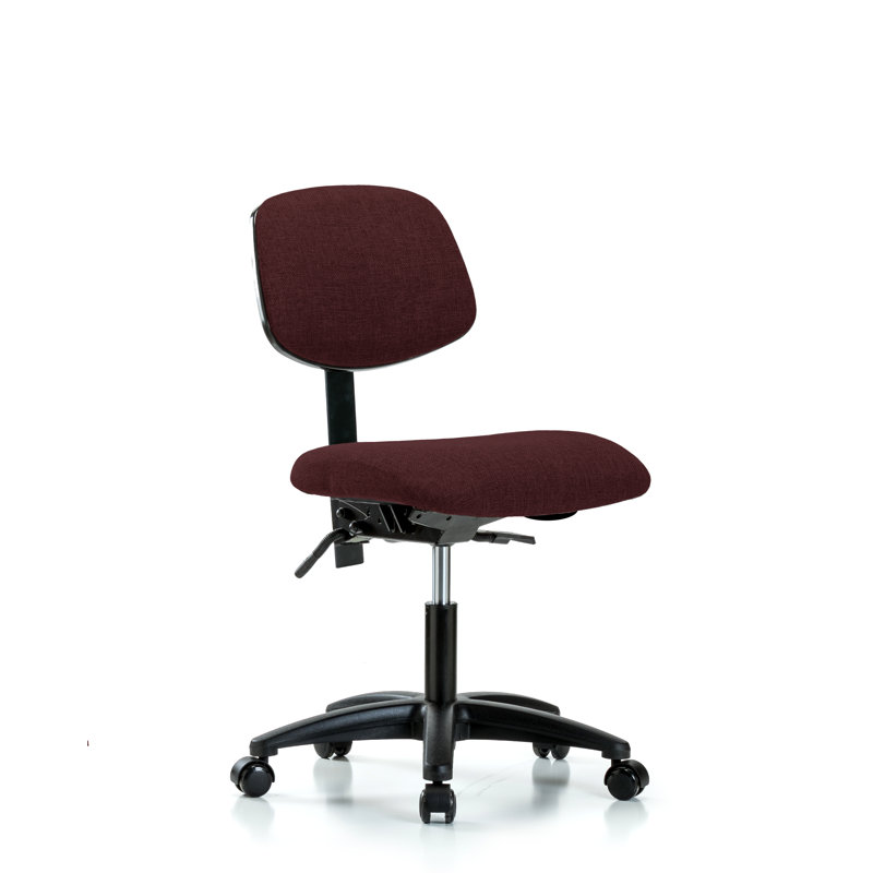 Chaise de travail Jailyn, Bourgogne, Roulettes, Non