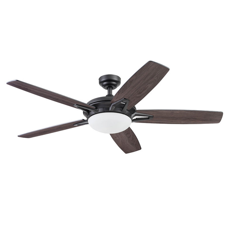 Clancy 52" Ceiling Fan with LED Light, Matte Black