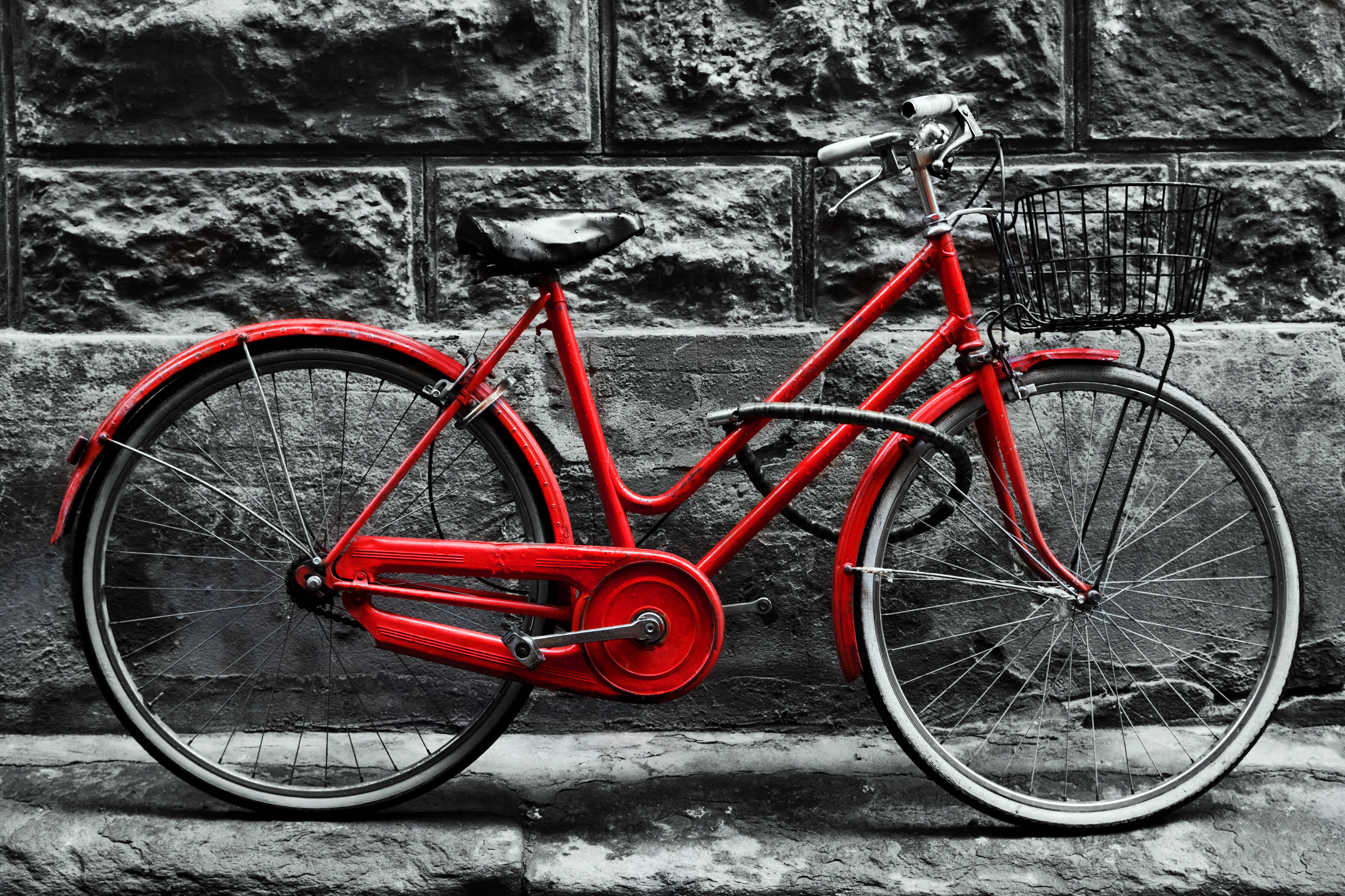 Black and red sale bicycle