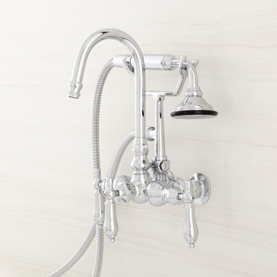Pasaia Tub Faucet with Hand Shower and 6" Wall Couplers