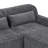 Modern Minimalist L-Shaped Chenille Upholstered Sectional Sofa with Storage Pockets and Three Pillows-1336592642-1336592640
