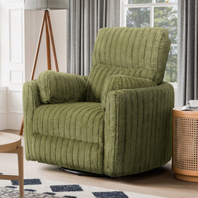 Spinelli Chenille Power Swivel Glider Recliner