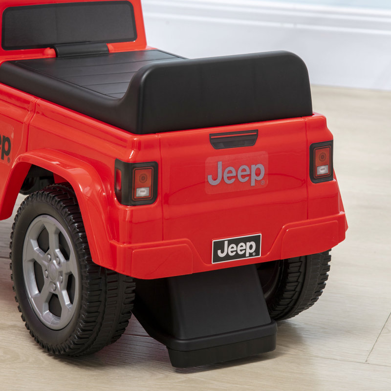 Red Toddler Ride-On Jeep with Engine Sounds