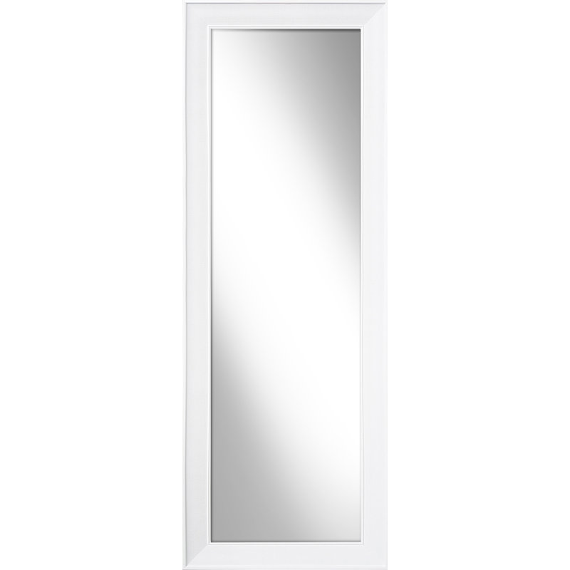 Han Plastic Flat Leaning Mirror, 142 cm H x 52 cm W, White
