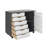 SOLID WOOD ROLL CART STORAGE CHEST GRAY & WHITE-131018159