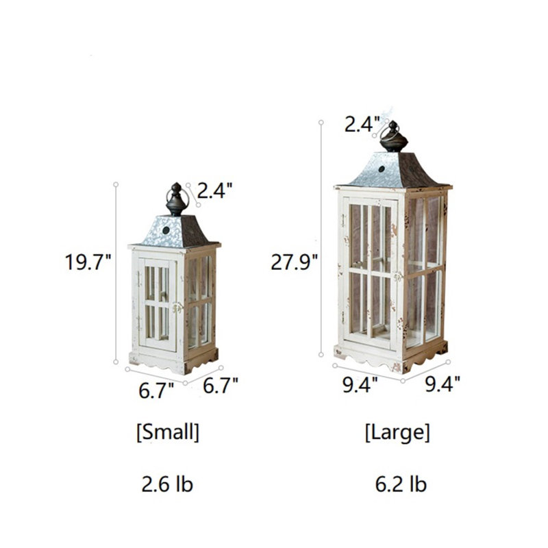 Grande lanterne House Candle, H 19,7 po x l 6,7 po x P 6,7 po