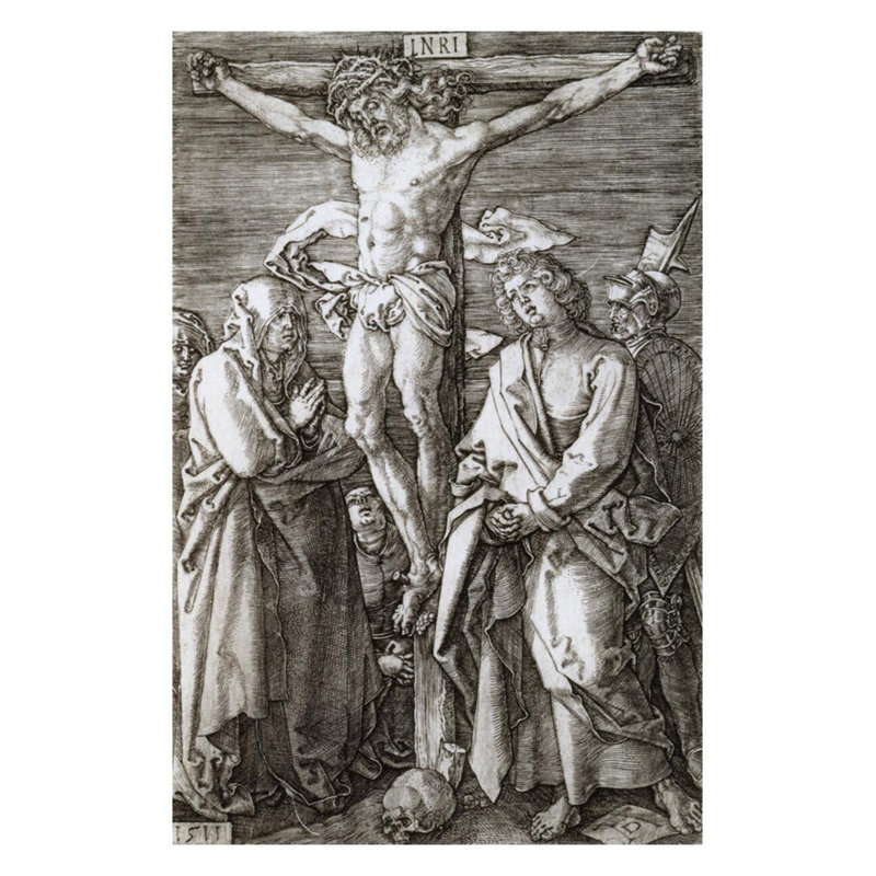 Crucifixion par Albrecht Dürer - Estampe numérique, H 28 po x l 22 po