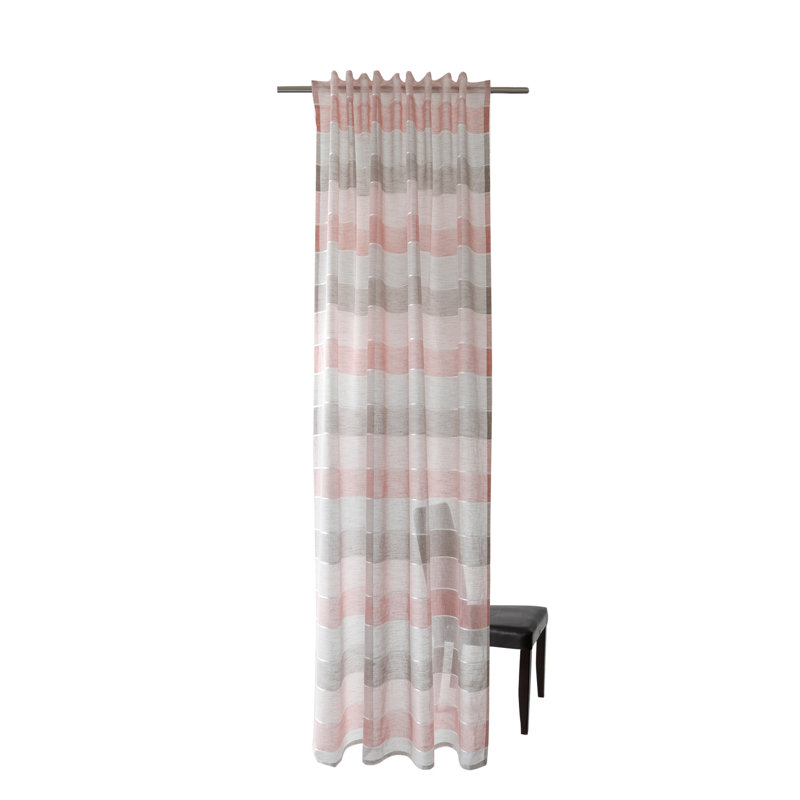 Dickman Semi Sheer Curtain, Rose