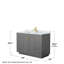 Ensemble de meuble-lavabo simple autoportant avec plateau en marbre Miranda-1622520297-1622520303