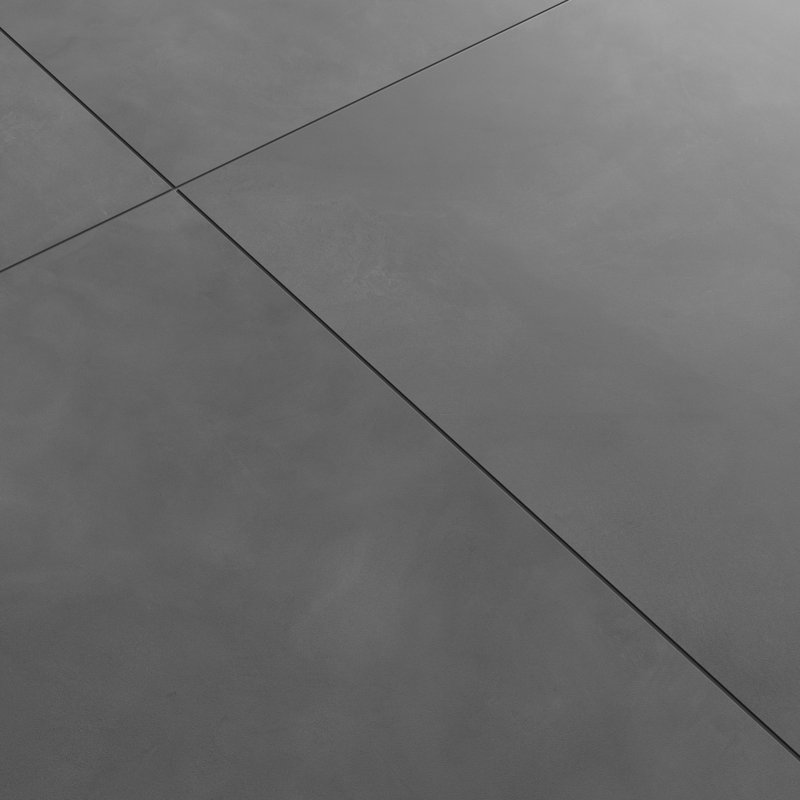 Ryx 47,16 po X 47,16 po Carreau de plancher et de mur en porcelaine d'aspect béton (30,98 pieds carrés / caisse), Gris foncé