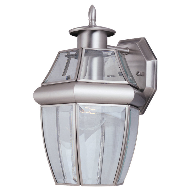 Lancaster One Light Outdoor Wall Lantern from Generation Lighting , Antique Brushed Nickel