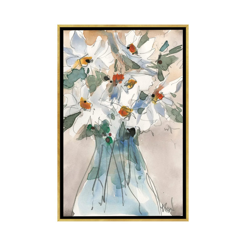 «Daisy Point of View II», reproduction d'art sur toile encadrée, H 48 po x l 32 po, Toile à cadre flottant sans passe-partout