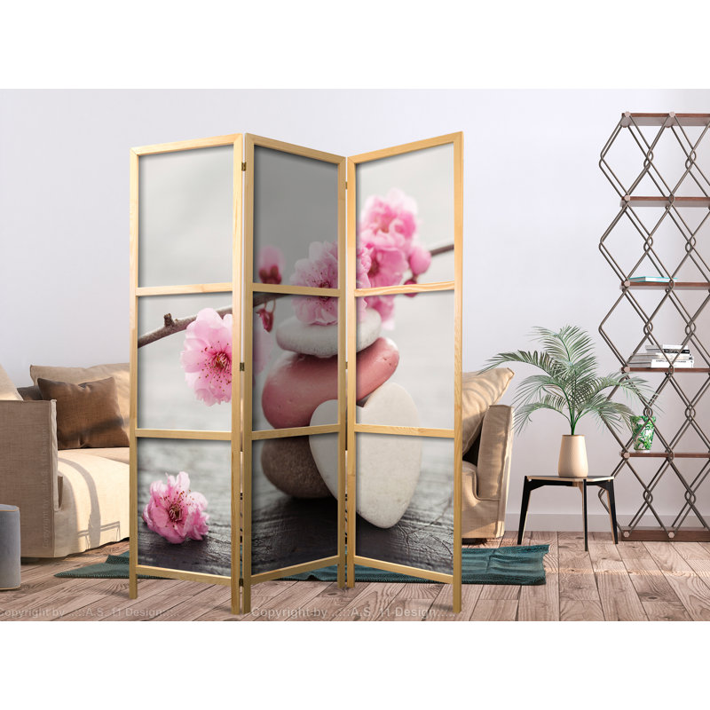 Panel Solid Wood Folding Room Divider, 171" H x 135" W x 1.2 D", 3
