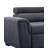 Haris 97" Dark Gray Fabric Sleeper Sofa Sectional With Adjustable Headrest And Storage Ottoman