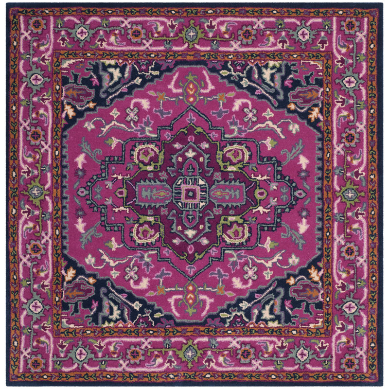 Blokzijl Hand Tufted Wool Oriental Rug, Square 5'