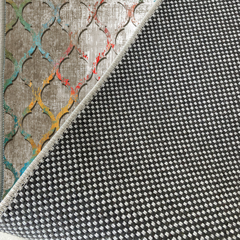 Cotton Geometric Indoor Rug, Runner 5'11" x 26'3"