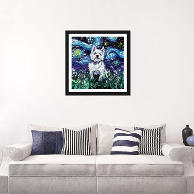 Reproduction d’art, "Westie Night" par aja Trèves