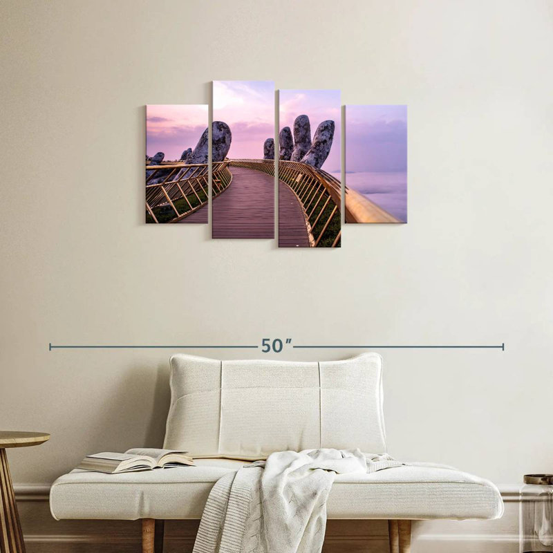 Lilie Iconic Vietnam Golden Bridge, H 22 po x l 36 po