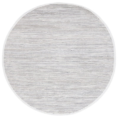 Tapis en coton tissé à plat à la main Westberry en bleu marine / ivoire