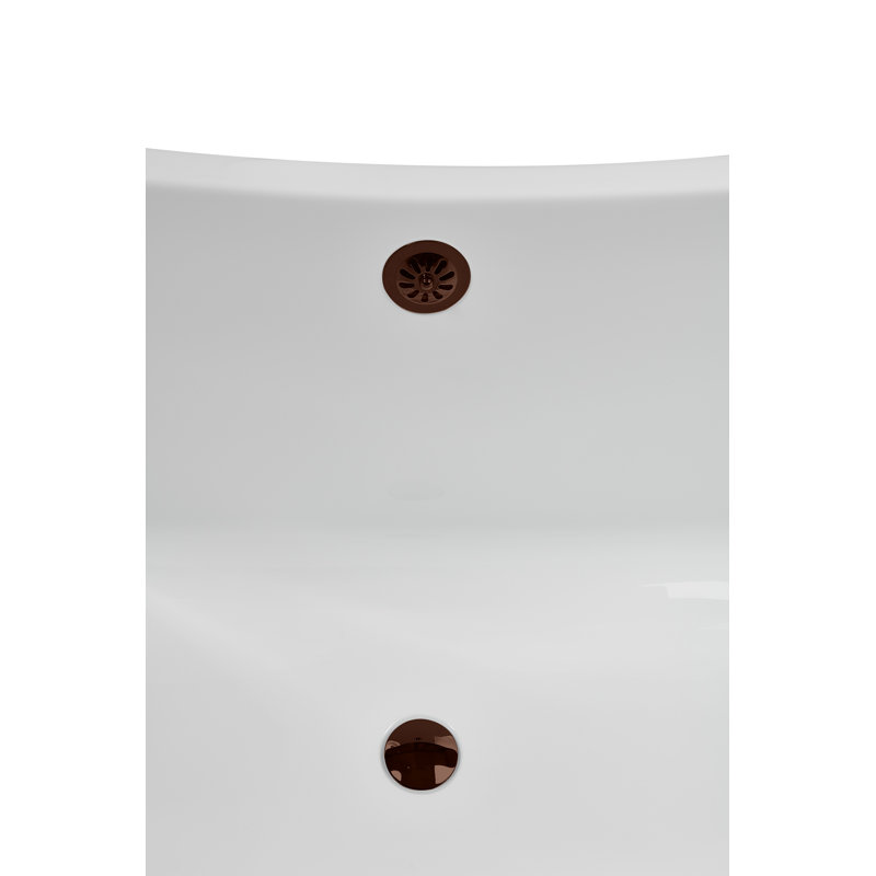 59" Streamline Clawfoot Tub,Tray,Drain, Clawfeet, Brushed Gun Metal, Matte Oil Rubbed Bronze