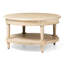 Table basse ronde traditionnelle en bois Maven Lane Pullman au fini blanc antique-96026385